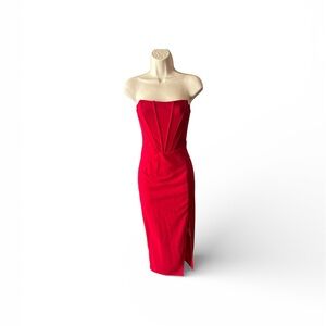 SHEIN Red Strapless Dress - Small (US 4)